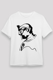 Mf Doom Baskılı Unisex Beyaz Tişört - Tshirt