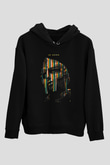 Mf Doom Baskılı Unisex Siyah Hoodie