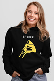 Mf Doom Baskılı Unisex Siyah Hoodie