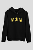 Mf Doom Baskılı Unisex Siyah Hoodie