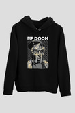 Mf Doom Baskılı Unisex Siyah Hoodie