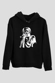 Mf Doom Baskılı Unisex Siyah Hoodie