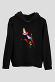 Mf Doom Baskılı Unisex Siyah Hoodie