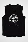 Mf Doom Baskılı Unisex Siyah Kolsuz Tişört - Tshirt
