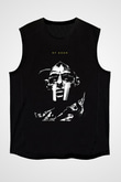 Mf Doom Baskılı Unisex Siyah Kolsuz Tişört - Tshirt
