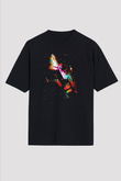 Mf Doom Baskılı Unisex Siyah Oversize Tişört - Tshirt