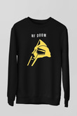 Mf Doom Baskılı Unisex Siyah Sweatshirt
