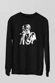 Mf Doom Baskılı Unisex Siyah Sweatshirt