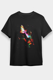 Mf Doom Baskılı Unisex Siyah Tişört - Tshirt