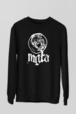 Mgla Baskılı Unisex Siyah Sweatshirt