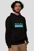 Miami Vice Siyah Unisex Kapüşonlu Sweatshirt