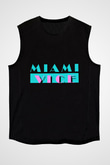 Miami Vice Siyah Unisex Kolsuz Tişört
