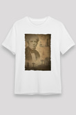 Michael Faraday Baskılı Unisex Beyaz Tişört - Tshirt