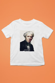 Michael Faraday Yazılı Portre Baskılı Unisex Beyaz Çocuk Tişörtü - Tshirt