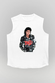 Michael Jackson Beyaz Unisex Kolsuz Tişört