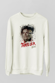 Michael Jackson Beyaz Unisex Sweatshirt