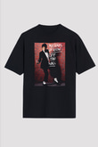 Michael Jackson Siyah Unisex Oversize Tişört T-Shirt