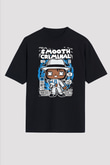 Michael Jackson Smooth Criminal Baskılı Unisex Siyah Oversize Tişört