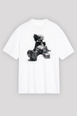 Mickey Baskılı Unisex Beyaz Tişört