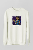 Migos Baskılı Unisex Beyaz Sweatshirt
