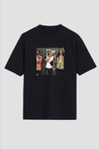 Migos Baskılı Unisex Oversize Siyah Tişört