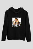 Migos Baskılı Unisex Siyah Hoodie