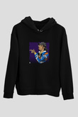 Migos Baskılı Unisex Siyah Hoodie