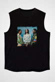 Migos Baskılı Unisex Siyah Kolsuz Tişört