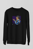 Migos Baskılı Unisex Siyah Sweatshirt