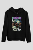 Migos Siyah Unisex Kapüşonlu Sweatshirt