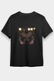 Mike Tyson Baskılı Unisex Siyah Tişört