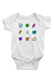 Mikrobiyolog Baskılı Beyaz Unisex Bebek Body - Zıbın