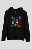 Mikrobiyolog Siyah Unisex Kapşonlu Sweatshirt