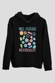 Mikrobiyolog Siyah Unisex Kapüşonlu Sweatshirt