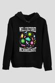 Mikrobiyolog Siyah Unisex Kapüşonlu Sweatshirt