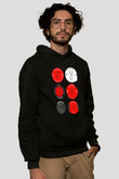 Miles Davis Baskılı Unisex Siyah Kapüşonlu Sweatshirt