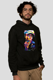 Miles Davis Baskılı Unisex Siyah Kapüşonlu Sweatshirt