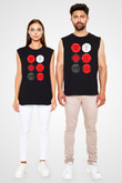 Miles Davis Baskılı Unisex Siyah Kolsuz Tişört - Tshirt