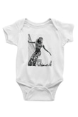Miley Cyrus Baskılı Beyaz Unisex Bebek Body - Zıbın