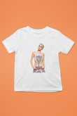 Miley Cyrus Baskılı Beyaz Unisex Beyaz Çocuk Tişört - Tshirt