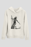 Miley Cyrus Baskılı Beyaz Unisex Kapüşonlu Sweatshirt