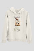 Miley Cyrus Baskılı Beyaz Unisex Kapüşonlu Sweatshirt