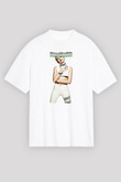 Miley Cyrus Baskılı Beyaz Unisex Oversize Tişört - Tshirt