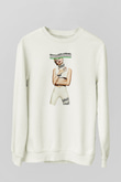 Miley Cyrus Baskılı Beyaz Unisex Sweatshirt