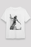 Miley Cyrus Baskılı Unisex Beyaz Tişört - Tshirt