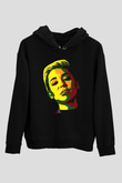 Miley Cyrus Baskılı Unisex Siyah Hoodie