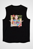 Miley Cyrus Baskılı Unisex Siyah Kolsuz Tişört - Tshirt