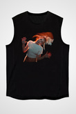 Miley Cyrus Baskılı Unisex Siyah Kolsuz Tişört - Tshirt