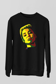 Miley Cyrus Baskılı Unisex Siyah Sweatshirt