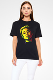 Miley Cyrus Baskılı Unisex Siyah Tişört - Tshirt